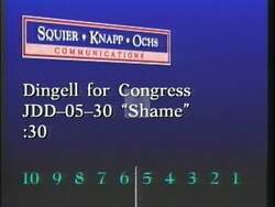 ["In the 1996 campaign ad, Democratic candidate John David Dingell highlights the collaboration between Jim DeSainte and Newt Gingrich on controversial political policies. The ad repeatedly shows DeSainte with Gingrich, associating them with unpopular conservative initiatives, and contrasts that with Dingells community-supported stance against such policies."]