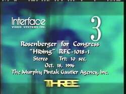 ["The 1996 political TV ad by Republican Geoff H. Rosenberger criticizes Democrat Louise Slaughter, focusing on her liberal policies and actions in Congress. The ad portrays Slaughter in various defensive and serious scenarios, emphasizing negative viewpoints and opposition to her decisions. Text overlays and headlines highlight the controversy and criticism surrounding her stance and voting record."]
