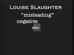["The 1996 Republican political ad targets Democrat Louise Slaughter, strongly criticizing her voting record and policy positions, particularly her opposition to welfare reform and support for tax increases. The ad strategically uses visuals and text to portray Slaughter negatively, emphasizing her political contradictions and alleging detrimental impacts of her decisions on welfare and taxes."]