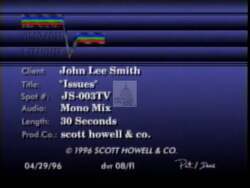 ["In the 1996 TV ad, Republican John Lee Smith campaigns for congressional election, emphasizing conservative values. Throughout various scenes, he is seen endorsing policies such as fiscal responsibility, welfare reform, gun rights, and school prayer in multiple settings including offices and podium speeches. Smith seeks to bolster his electoral appeal by consistently advocating for a balanced budget and conservative principles."]