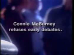 ["In the 1996 political TV ad, Republican candidate John Greg Ganske confidently discusses his policy plans, focusing on budget and Medicare reforms. The ad portrays Ganske as a proactive leader, highlighting contrasts with his opponent Connie McBurney, who is depicted as unresponsive and ineffective in addressing these crucial issues."]