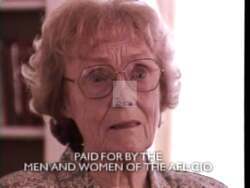 ["The 1996 Democratic Party campaign ad for candidate Anti-George Nethercutt addresses concerns about Medicare's future. Featuring a series of elderlies looking anxious about healthcare cuts, the ad showcases heated political debates and the impact of proposed Medicare policies. Worried senior citizens and healthcare pamphlets emphasize the potential risks of political decisions on elderly care."]