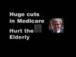 ["In a 1996 political TV ad for Democratic candidate Paul R. Soglin, various scenes depicted worried elderly people and children in deteriorating environments, emphasizing the negative future consequences of policies aligned with Newt Gingrich. The ad urged viewers to consider these impacts on Medicare, education, and the environment when voting."]
