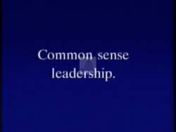 ["In his 1996 presidential campaign ad, Democratic candidate Brian Baird stands confidently at various podiums, focusing on his advocacy for a balanced budget alongside stringent protections for education and Medicare. Repeatedly, Baird emphasizes fiscal responsibility combined with compassionate and practical policies, portraying himself as a leader of common sense and determination."]