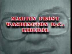 ["The 1996 political TV ad for Republican candidate Ed Harrison targets Democrat Martin Frost, accusing him of misusing public funds for personal gain and highlighting the disparity between his substantial taxpayer-funded pension and the modest pensions of regular citizens, suggesting financial impropriety and inequality in political privilege."]