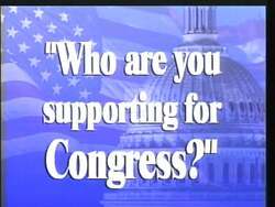 ["In a 1996 campaign ad, Republican Tom Reynolds emphasizes family values and support for small businesses. Through scenes of Reynolds speaking at events and posing with his family, the ad portrays him as a defender of conservative principles and fiscal responsibility. His stance on low taxes and traditional values is prominently featured."]
