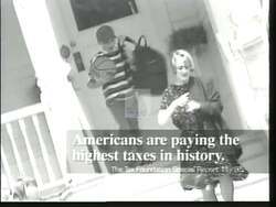 ["In the 1996 campaign ad for Republican Mark Neumann, scenes of a family joyfully embarking on various vacations symbolize financial stability and quality time together, despite economic challenges. The ad underscores values of family bonding and fiscal responsibility, suggesting Neumann's policies will support similar positive outcomes for American families."]