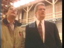 ["The 1996 political TV ad for Bill Coyne emphasizes his attentive and engaged leadership style. Throughout the ad, scenes show Coyne carefully listening to constituents in various community settings, reinforcing his dedication to their concerns. A key visual is Coyne speaking under a \"Results, Not Talk\" banner, highlighting his commitment to actionable outcomes over mere rhetoric. This ad portrays him as a concerned and focused leader, deeply involved with his community's issues."]