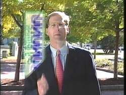 ["In a 1996 political TV ad, Republican John Edward Sununu consistently advocates for smaller government and greater local control. The ad features Sununu speaking at various events and directly to the camera, underscoring his commitment to reducing federal influence and promoting local governance across multiple scenes set against political and iconic backdrops."]