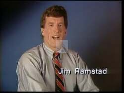 ["In the 1990 campaign TV ad, Republican Jim Ramstad confidently speaks to the camera across multiple scenes, with campaign posters visible in the background. Addressing the audience at various indoor settings, Ramstad places strong emphasis on his priorities of tackling crime and revising tax policy. He urges voters to support his congressional bid, showcasing both energy and conviction in his policy advocacy."]