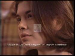 ["The 1997 political ad for Ciro Davis Rodriguez's presidential campaign dynamically centers on educational reform. It features multiple enthusiastic educators, students, and leaders rallying communities towards improving educational standards. It emphasizes responding to a presidential challenge to enhance education, inspire excellence, and position schools to compete globally, accompanied by patriotic imagery and collective motivation."]