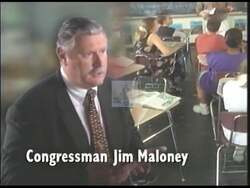 ["In the 1998 presidential campaign ad, Democratic candidate James H. (Jim) Maloney emphasizes his commitment to impactful educational reforms and community safety initiatives. Through various scenes that illustrate engaging with students, teachers, and law enforcement, Maloney advocates for rigorous educational standards, accountability, and enhanced community policing. The ad underscores his leadership in promoting effective and secure environments for learning and living."]