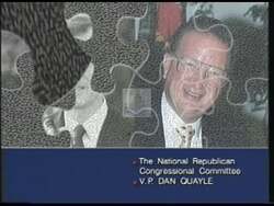 ["In the 1992 campaign ad, Congressman Bob Lagomarsino interacts warmly with constituents at local events, highlighting his military service, dedication to local issues, and strong Republican support. Various scenes underscore his commitment, including speaking passionately at a rally and being surrounded by American flags and supporters, reinforcing his local roots and political credentials."]