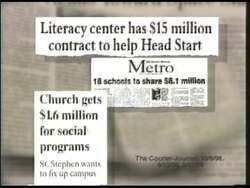 ["Anne Meagher Northup's 2000 presidential campaign ad features a series of staged scenes with women actors appearing confused or disinterested. These images seem designed to illustrate the concept of misinformation and ignorance within political discourse, as women in various settingsurban, classroom, and film setsembody confusion and disorientation."]