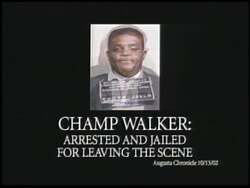 ["In the 2002 political TV ad against Democratic congressional candidate Champ Walker, the Republican Party candidate O. Maxie (Max) Burns emphasizes Walker's legal issues and their impact on his suitability for office. Various scenes show Walker appearing troubled and reflective in dim, somber settings, juxtaposing his criminal record with his political ambitions and highlighting the controversy surrounding his candidacy."]