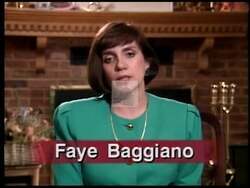["In her 1992 presidential campaign ad, Democratic candidate Faye Boggiano showcases her dedication to fiscal responsibility and leadership. With a confident demeanor, she addresses the audience directly from various settings, underscoring her budget management successes and strong congressional aspirations. The ad visually reinforces her commitment and competence, aiming to persuade voters of her capability to bring effective change to Congress."]