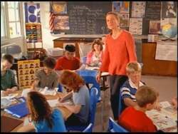 ["In a 2004 political TV ad, Heidi Simmons endorses her husband, Congressman Rob Simmons, focusing on his strong commitment to education. The ad features Heidi, a teacher, discussing Rob's substantial support for educational programs like Head Start and public school funding, highlighting his legislative achievements in Congress."]