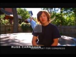 ["In the 2004 political ad, congressional candidate Russ Carnahan is endorsed by his children who charmingly discuss his dedication to job creation, education, and hard work. Through playful scenes of kids doing chores and discussing their father's values, the ad emphasizes Carnahan's merits and qualifications for Congress, projecting a family-focused, hardworking image."]