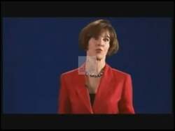 ["In the 2006 political TV ad, Patty Weiss, a Democratic candidate, announces her congressional run. Standing confidently against American flags and campaign posters, Weiss discusses key reforms in healthcare, education, and veteran safety. She emphasizes her determination and seriousness about transforming political frustration into action, focusing on the issues most important to voters."]