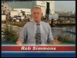 ["In his 2006 presidential campaign ad, Republican Party candidate Rob Simmons emphasizes his pivotal role in preserving local defense jobs, leveraging his military experience as a key asset. Throughout the ad, Simmons speaks directly to the camera, confidently affirming his commitment to protecting jobs and countering Washington interference, underscored by his success in safeguarding military bases and defense employment in Connecticut."]