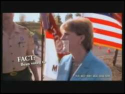 ["In her 2006 presidential campaign ad, Melissa Luburic Bean, a Democratic Party candidate, emphasizes her commitment to national security, fiscal conservatism, and tax relief. The ad features newspaper endorsements and media praise that validate her policy focus. Scenes show Bean approving her campaign message, along with newspapers discrediting her rival's claims."]