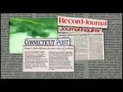 ["The 2006 Chris Murphy campaign ad targets opponent Nancy Johnson���������s support for the Iraq War, underscoring perceived increases in terrorism risk and compromised national security. Murphy, portrayed as confident and patriotic, questions Johnson���������s integrity, framing her alignment with President Bush's policies as detrimental to American safety."]