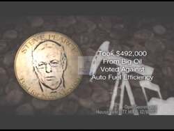 ["In the 2008 political TV ad for Anti-Pearce and Wilson, a coin repeatedly flips, symbolizing the debate over Heather Wilson and Steve Pierce's financial connections to Big Oil. Each scene emphasizes the politicians' alleged reliance on Big Oil contributions through symbolic coin tosses, accusing both of unethical financial ties."]