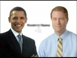 ["In a 2009 political ad, President Obama endorses Democratic candidate Scott Murphy for Congress, focusing on job creation during the economic recession. The ad features scenes of Obama���������s support and Murphy engaging with workers, highlighting their shared commitment to economic recovery and job creation in upstate New York."]