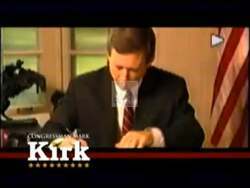 ["In his 2010 presidential campaign ad, Republican Mark Steven Kirk emphasizes his commitment to improving safety and funding in schools. He is seen advocating these issues in various professional settings, passionately discussing the importance of children's safety and better educational opportunities. His message is consistently focused on enhancing the educational environment for better future outcomes."]