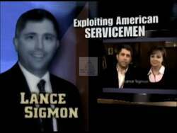 ["In a 2008 political TV ad, Republican candidate Patrick McHenry, adorned in a suit against a backdrop of American flags and patriotic imagery, earnestly promotes his conservative values and policies. He criticizes his opponent, Lance Sigmund, while emphasizing his commitment to national issues, presented through a series of solemn, straightforward addresses to the camera."]