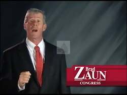 ["In his 2010 presidential campaign ad, Republican candidate Brad Zaun emphasized the need for urgent political reform and strict adherence to the Constitution. Through various professional settings, whether outdoors or indoors against American flag backdrops, Zaun delivered a consistent and earnest message about his commitment to these principles, speaking directly and confidently to the camera."]