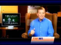 ["In the 2008 campaign ad, Republican Tim Walberg addresses voters directly from his office, refuting false accusations with a tone of sincerity and confidence. He emphasizes his commitment to Michigan families, steadfastly defending his political record and conveying determination. The scenes underscore his earnestness and dedication, reinforcing his political messages."]
