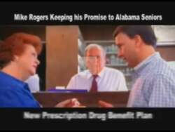 ["In the 2008 political ad, Republican Mike Rogers campaigns for the presidential election focusing on critical areas such as healthcare, job security, and homeland security, especially advocating for seniors and enhancing security measures in Alabama. The ad features Rogers speaking confidently from various settings, emphasizing his commitment and directly addressing the audience with a powerful approval of his political message, all while surrounded by patriotic imagery."]