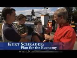 ["In his 2008 TV ad, Democratic Party candidate Kurt Schrader presented himself as a middle-aged, blue-collar worker deeply embedded in rural American settings. The ad features Schrader and similar men in various pastoral scenes discussing earnest economic concerns and solutions, aiming to connect with conservative, working-class values and emphasize local issues."]