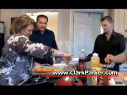 ["In his 2010 presidential campaign ad, Republican Clark Parker emphasizes the national debt's impact on future generations. With a serious tone, he's depicted in various settings including an office and against an American flag backdrop, often holding or near family photos, underlining the personal stakes and patriotic duty to address the debt crisis."]