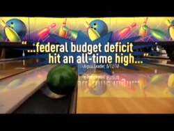 ["In the 2010 presidential campaign ad, Republican Blake Curd employs a unique metaphor, using scenes of him bowling to symbolize his commitment to 'strike back' against congressional spending and debt. Throughout the ad, Curd, in a business suit, juxtaposes typical political imagery like the U.S. Capitol and American flags with him confidently bowling, emphasizing his pledge to implement strong conservative values and political reform."]