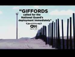 ["In her 2010 presidential campaign ad, Democratic candidate Gabrielle Giffords addresses border security challenges, demonstrating a strong connection with ranchers facing these issues. The ad features scenes of rugged, arid landscapes and border fences, emphasizing the harsh realities and determination of local communities. Giffords is shown engaging seriously with ranchers, highlighting her commitment to address and solve border security concerns."]