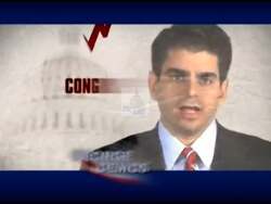 ["In the 2010 political TV ad, Republican candidate George Demos emphatically criticizes Democratic Congressman Tim Bishop's policies and actions, highlighting concerns about fiscal irresponsibility and negative job impacts. Throughout the ad, Demos presents himself as a decisive alternative, aiming to convince voters with his direct and stern address against an American flag backdrop."]