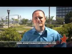 ["In his 2010 political TV ad, Republican Jesse Young announces his congressional candidacy and criticizes the current leadership in Congress. Throughout various scenes, he emphasizes his experience in IT, finance, and healthcare, calling for a \"fresh start\" and underscoring the urgent need for skilled and principled leadership to address ongoing frustrations with Congressional decision-making."]