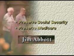 ["The 1996 political ad features Democratic candidate Jim Abbott advocating strongly for reforms in education, healthcare, Social Security, and Medicare. Scenes show him speaking passionately to engaged audiences and directly addressing the camera, underscoring his commitment to policy reforms for a better future, characterized by confidence and determination throughout the campaign."]
