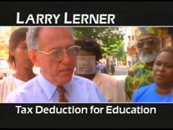 ["In his 1996 campaign ad, Democratic candidate Larry Lerner emphasizes his commitment to education, healthcare, environmental protection, and women's rights. He passionately speaks against Newt Gingrich's policies, positioning himself as a pro-middle class, progressive candidate keen on advancing practical and fair policies. He appears confident and direct in his on-screen appearances, advocating for policies that support middle-class families and promote social welfare."]