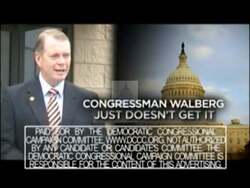 ["The 2010 political TV ad for the Democratic Party candidate against Congressman Tim Walberg portrays a bleak picture of economic despair. It features visuals of deserted factories, closed shops, and jobless workers, explicitly linking these scenes of community decay to Walberg's support for detrimental trade policies and outsourcing."]