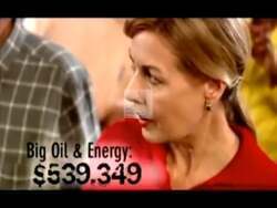 ["In a 2010 political TV ad, the focus is on Congressman Reberg's environmental voting record, portraying him as heavily influenced by the oil industry. Scenes portray concerned citizens and an angry voter questioning his stance, juxtaposed with images of oil barrels and industry donations, implying corruption and a rejection of clean energy policies."]