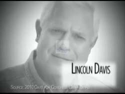 ["This political advertisement is sponsored by the national Republican congressional committee and targets Lincoln Davis, presumably a Democratic candidate. The ad criticizes Davis for attacking opponents' personal lives, suggesting desperation on his part. The primary focus of the advertisement is to draw attention to Davis's voting record since president Obama took office. It highlights that Davis supported Obama's stimulus plan, which, according to the ad, resulted in tax dollars being used to create jobs overseas. Additionally, the advertisement emphasizes that that Davis sided with Nancy Pelosi in 94% of the votes, implying that Davis aligns closely with the Democratic party's agenda. The ad concludes by urging viewers to replace Davis if they wish to see a pushback against Obama and Pelosi's policies. The advertisement does not feature a specific candidate, rather it concentrates on criticizing Davis and his political actions."]