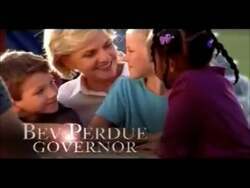 ["In her 2012 political TV ad, Democratic candidate Bev Perdue attacks opponent Pat McCrory's stance on education. She criticizes McCrory for supporting policies favoring private school vouchers over public schools, positioning herself as a strong advocate for public education and middle-class interests. The ad showcases Perdue speaking directly to the camera, emphasizing her contrasts with McCrory's policies at various campaign settings."]