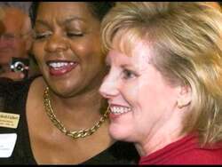 ["The 2012 political ad for Janice Arnold-Jones employs a straightforward approach with multiple scenes featuring text overlays. It consistently thanks viewers while directing them to visit her campaign website for more information. The clean, simple backgrounds throughout the ad focus attention on the text messages promoting engagement and further action."]