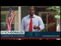 ["In his 2012 campaign ad, Republican congressional candidate Byron Donalds presents himself as a champion of regular citizens. Speaking directly from various settings including a political rally and office, he reinforces his image as both an advocate for citizen-led governance and a promoter of conservative values. Throughout, Donalds articulates his dedication to political change, emphasizing the need for genuine citizen representation in Congress."]