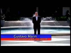 ["In Gustavo Marin's 2012 political TV ad for his congressional campaign in District 26, the non-politician emphasizes his local roots, community focus, and grassroots support. The video showcases Marin addressing constituents directly, discussing local challenges, and promoting his commitment to address education, insurance, and employment issues, with a strong appeal for community unity and involvement."]