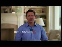["In the 2012 political ad for Ron DeSantis, scenes feature him addressing the camera against a backdrop of American flags and in various settings, fervently emphasizing his dedication to the U.S. Constitution, his frustration with political corruption, and the need for accountability and adherence to constitutional principles in governance. The ad highlights DeSantis's commitment to integrity and reform."]
