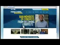 ["In a 2012 campaign ad, Democratic candidate Paul Hirschbiel repeatedly emphasizes the need for fiscal responsibility and Congressional reforms. He advocates for stricter legislative accountability, budget balance, and lobbying bans to restore integrity and effectiveness in government. Hirschbiel speaks directly to the camera, fervently calling for actionable reforms throughout the ad."]